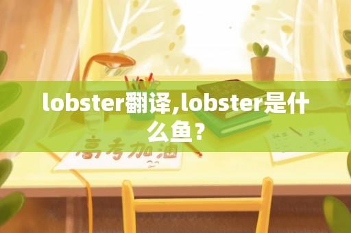 lobster翻译,lobster是什么鱼？