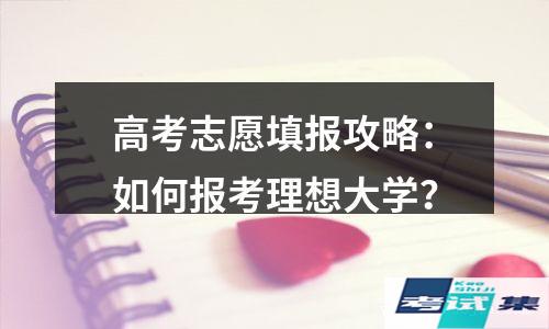 高考志愿填报攻略：如何报考理想大学？