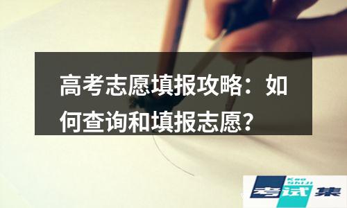 高考志愿填报攻略：如何查询和填报志愿？