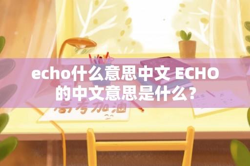 echo什么意思中文 ECHO的中文意思是什么？