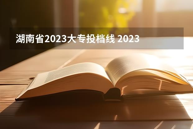 湖南省2023大专投档线(2023年湖南省大专分数线)