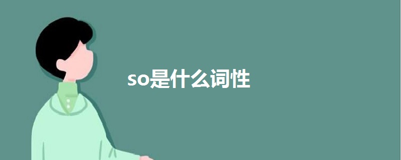 so是什么词性